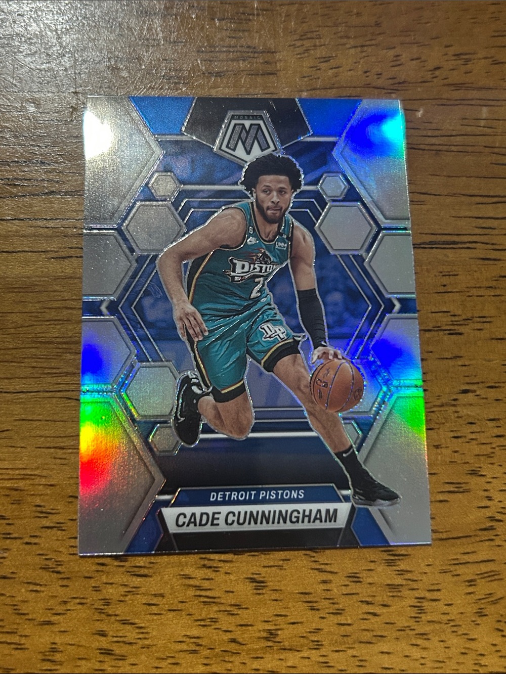 Panini Mosaic Cade Cunningham Teal & Silver Detroit Pistons Card
